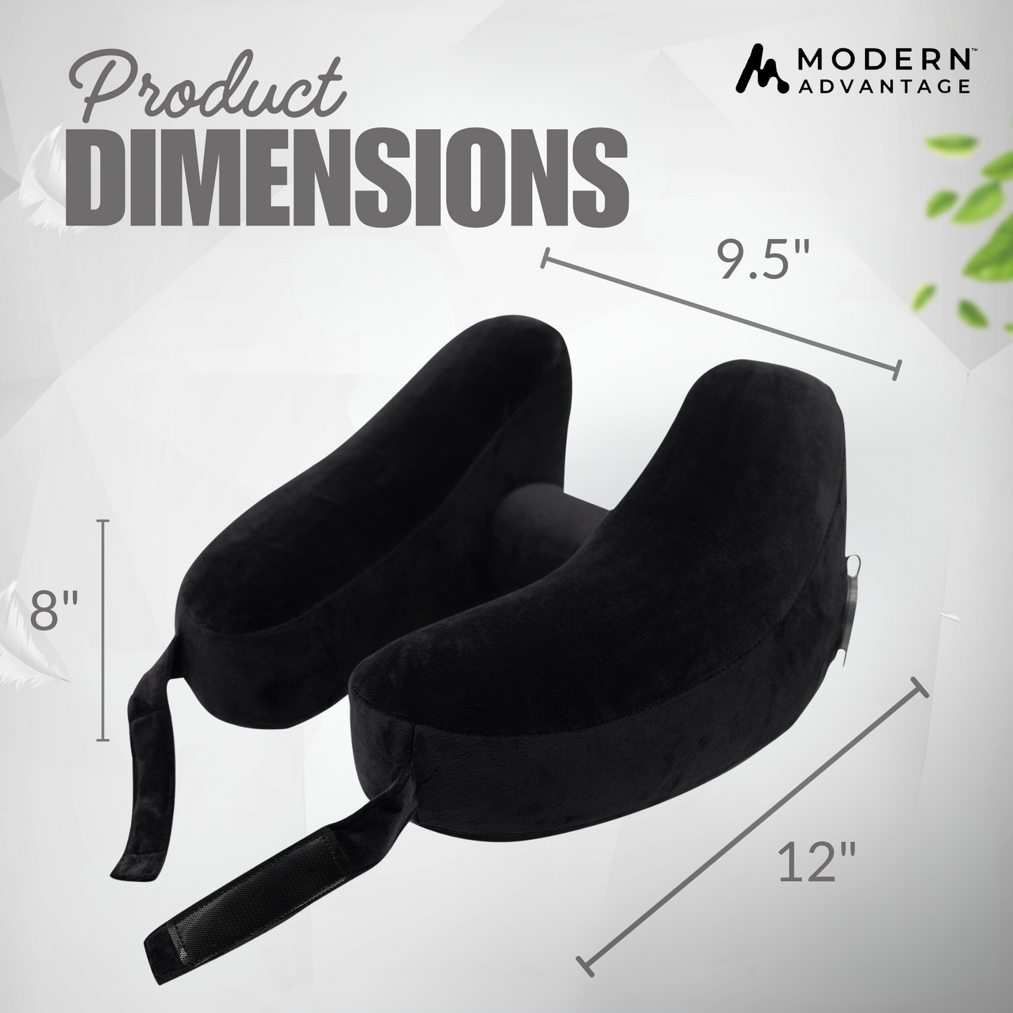 Modern Advantage Inflatable Travel Neck Pillow - BLACK+GREY (2 pack)