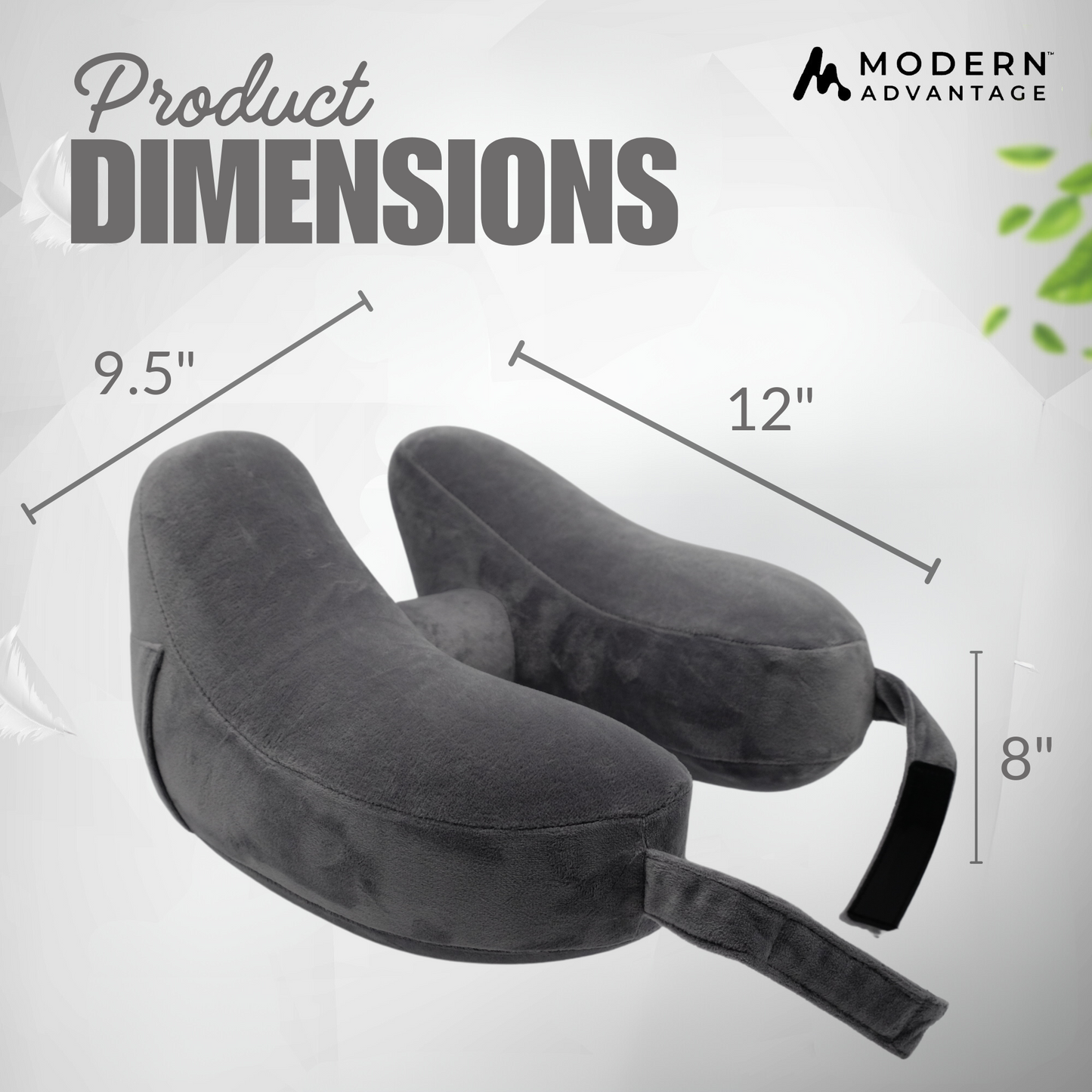 Modern Advantage Inflatable Travel Neck Pillow - GREY+BLUE (2 pack)