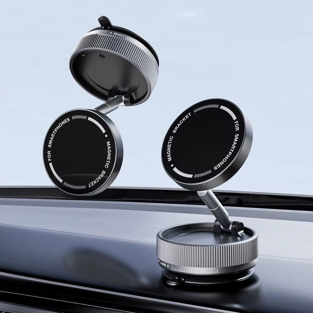 360° Adjustable Vacuum Magnetic Suction Cup Phone Mount, Hands-Free Magnetic Cell Phone Holder for Car/Gym/Mirror/Smoot