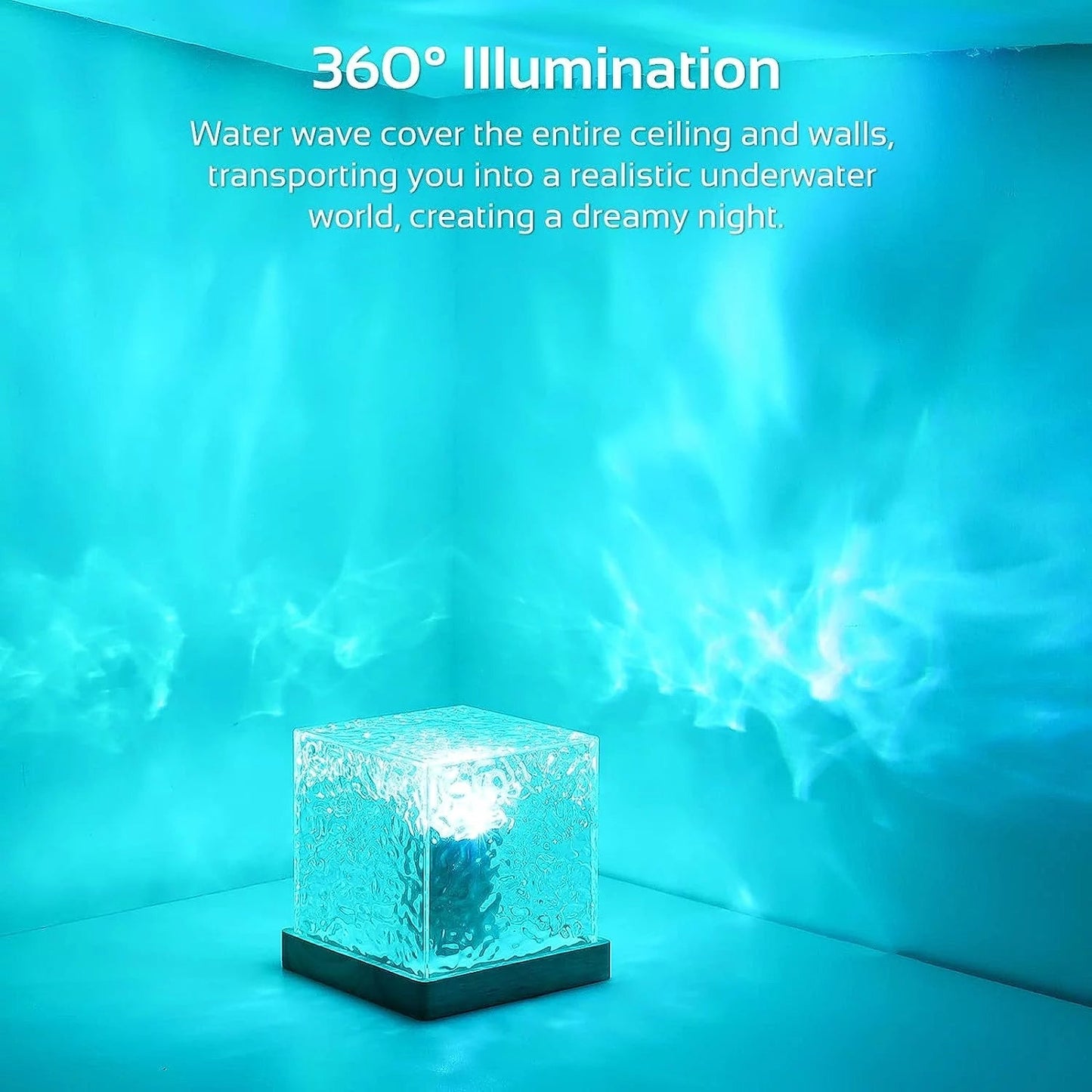 Star Galaxy Lamp, 16 Colors LED 3D Ocean Wave Projector Light Wiht Remote Control, Night Light Birthday Xmas Gifts for Girls Boys Kids