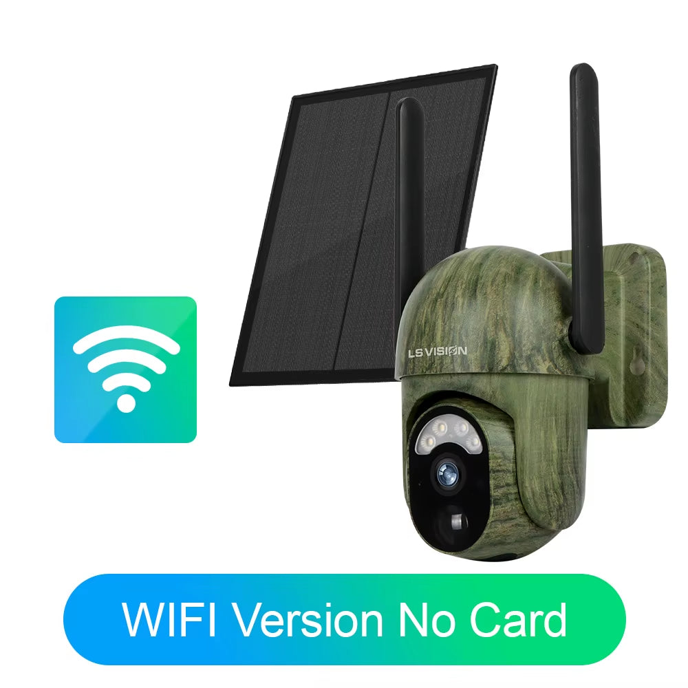 4G SIM Solar Security Cameras Wireless Outdoor 2K HD Video Surveillance Color Night Vision Human/Animal Detection