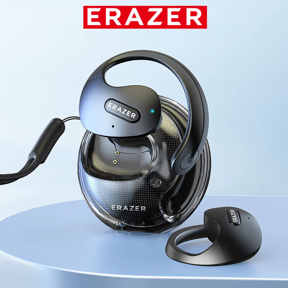 ERAZER X15 TWS Wireless Earphone Earphone Bluetooth 5.4 Ear-Mounted Sports Waterproof Wireless Earphones with Lanyard