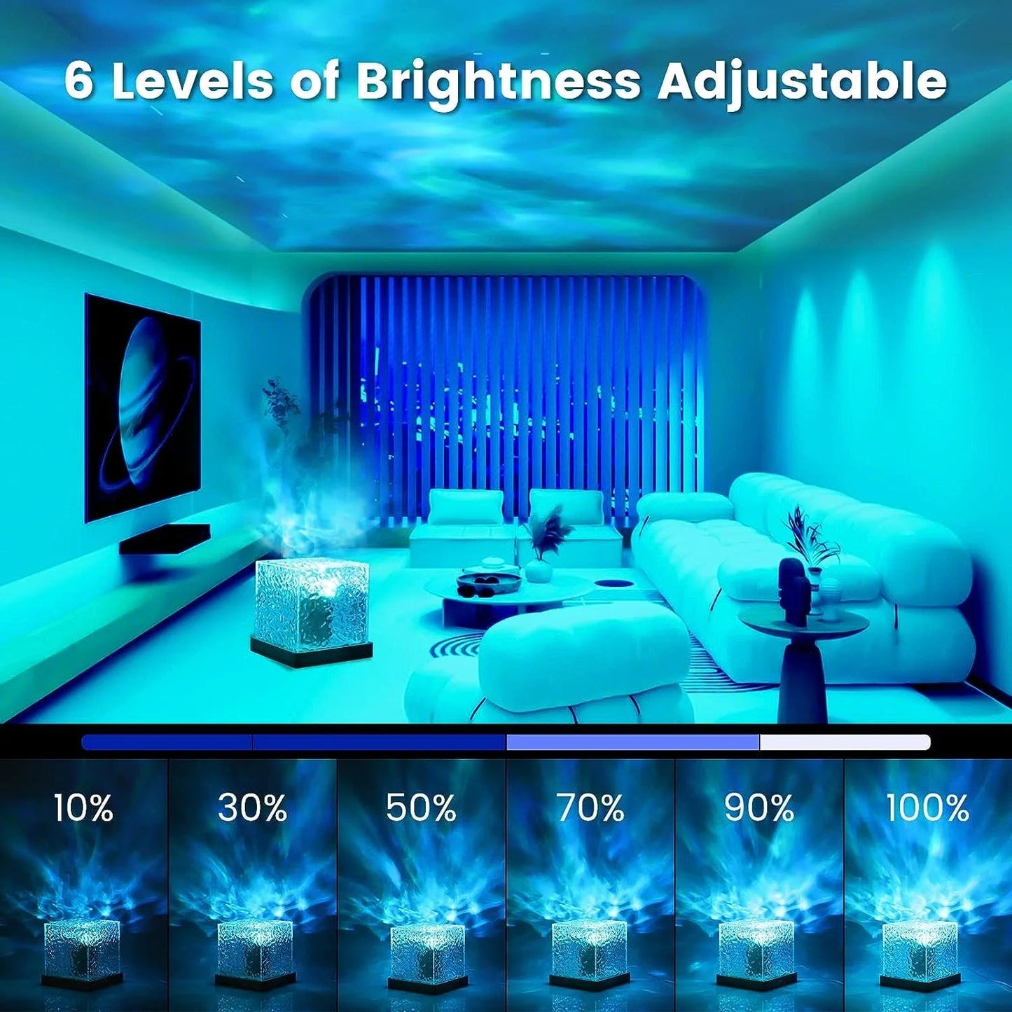 Star Galaxy Lamp, 16 Colors LED 3D Ocean Wave Projector Light Wiht Remote Control, Night Light Birthday Xmas Gifts for Girls Boys Kids