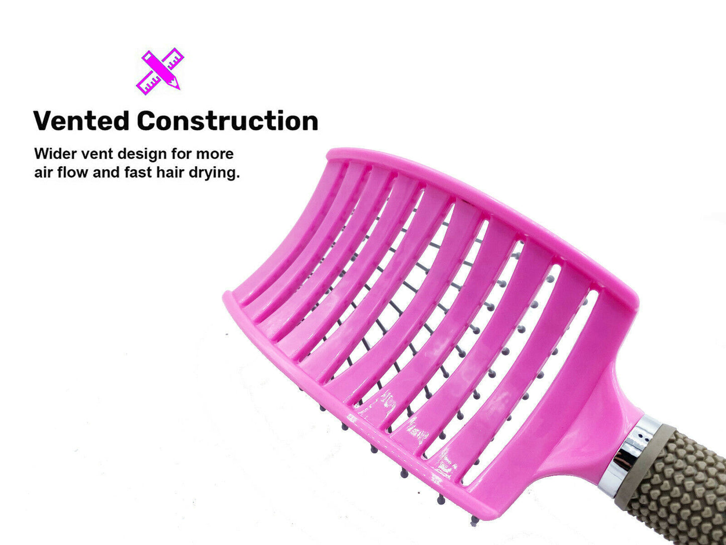 Anti Static Bending Nylon Women's Curly Hair Brush