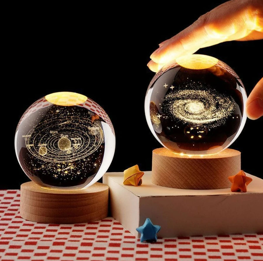LED Night Light Galaxy Crystal Ball Table Lamp