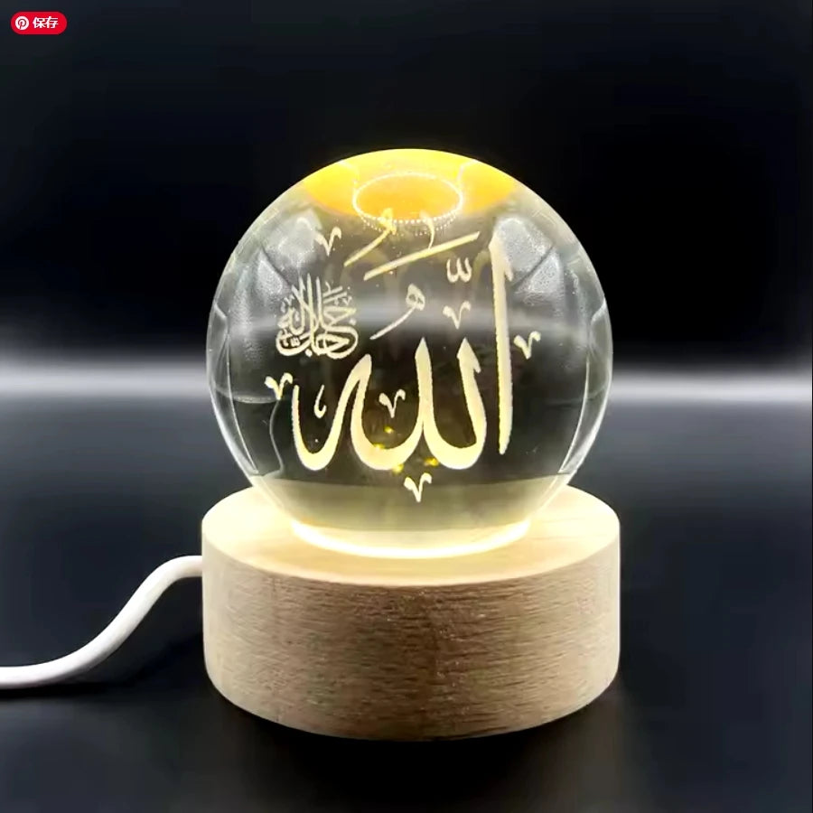 LED Night Light Galaxy Crystal Ball Table Lamp