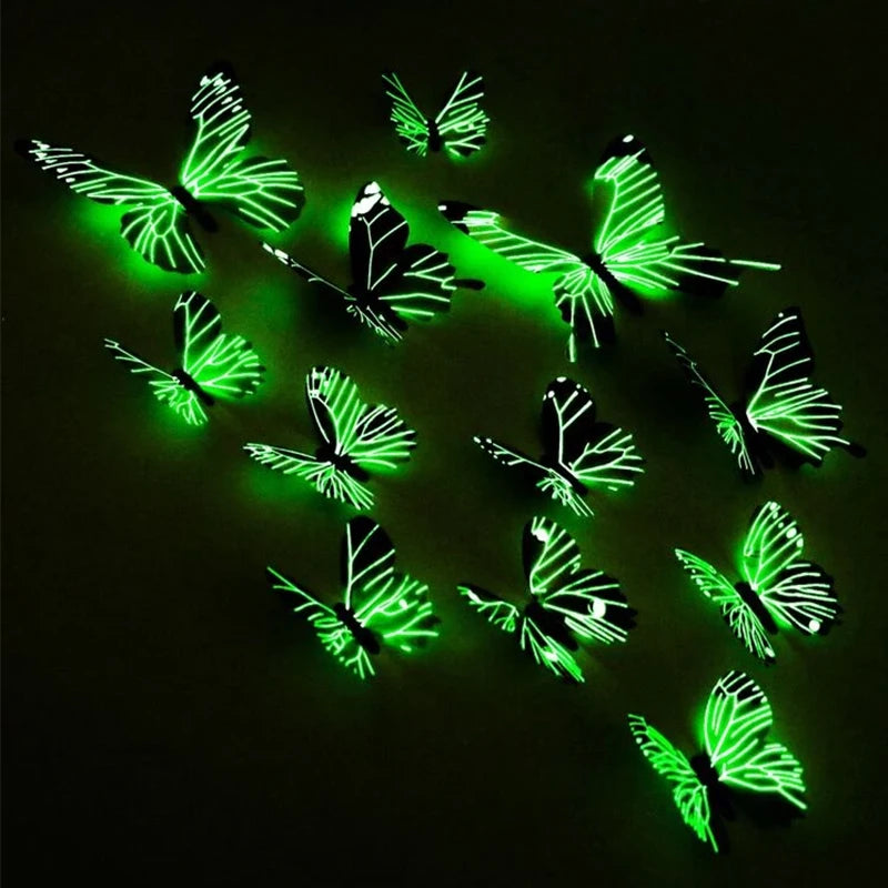 3D Shiny Butterfly Wall Decor