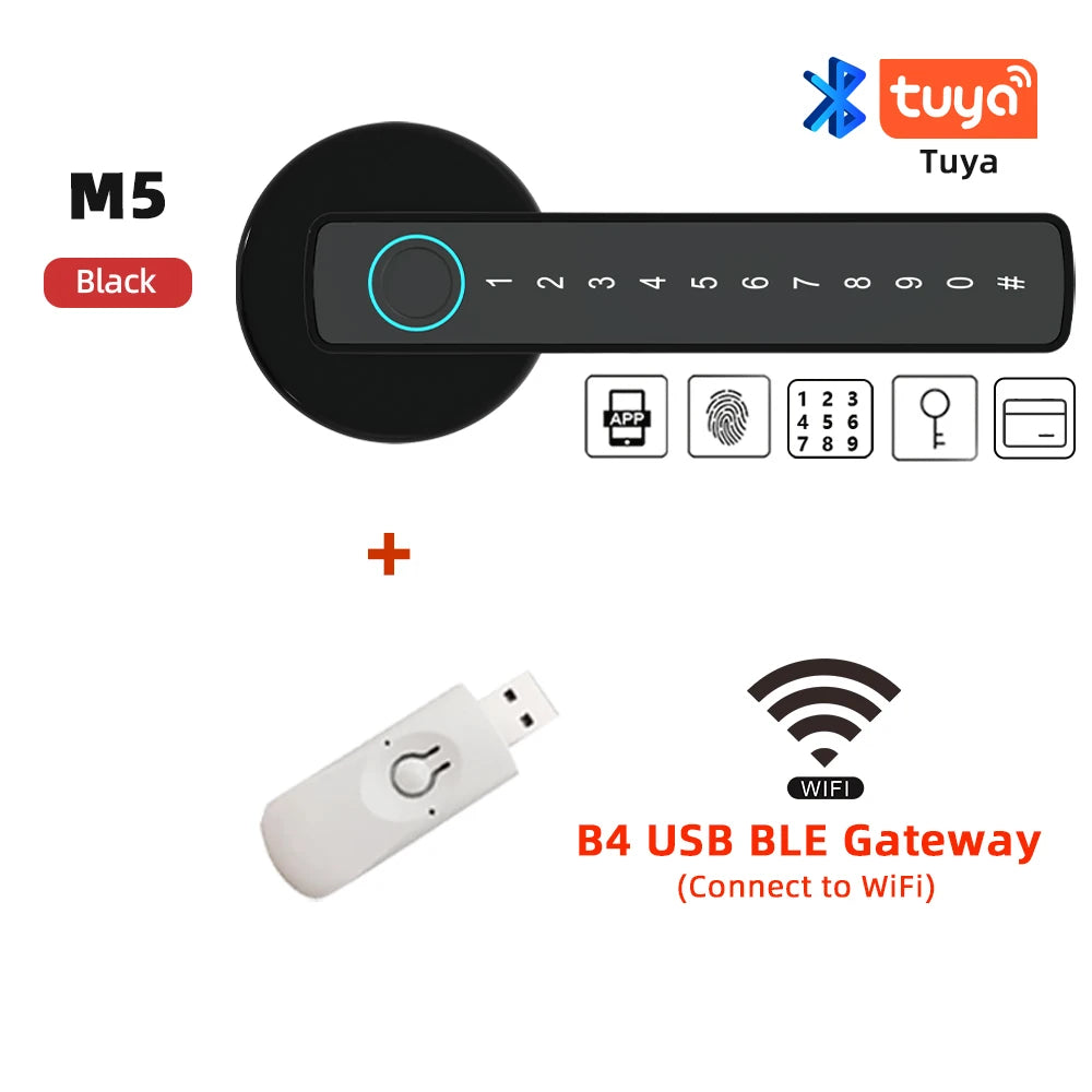 RAYKUBE Tuya Smart Fingerprint Door Lock – Model M5