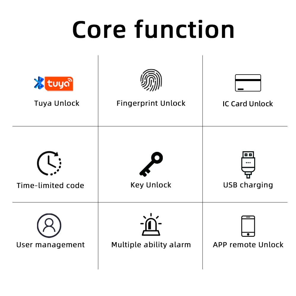 RAYKUBE Tuya Smart Fingerprint Door Lock – Model M5