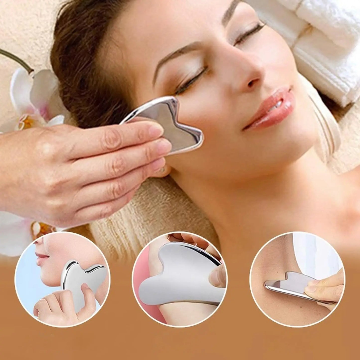 Stainless Steel Gua Sha Facial Massage Tool