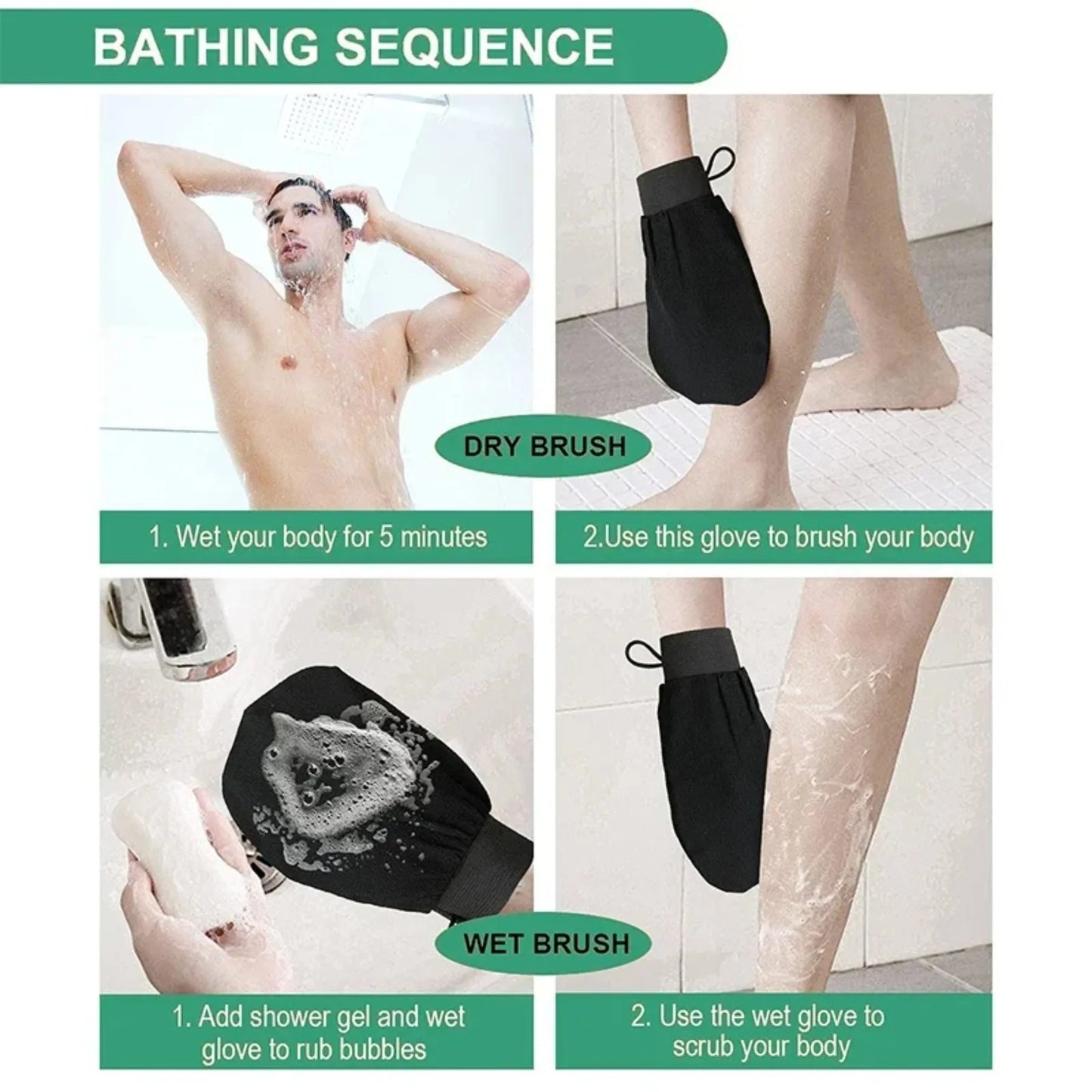 Bath Scrub Exfoliating Glove