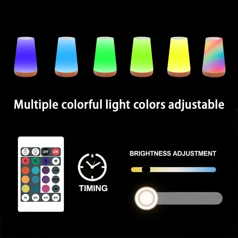 USB Rechargeable Portable RGB Night Lamp