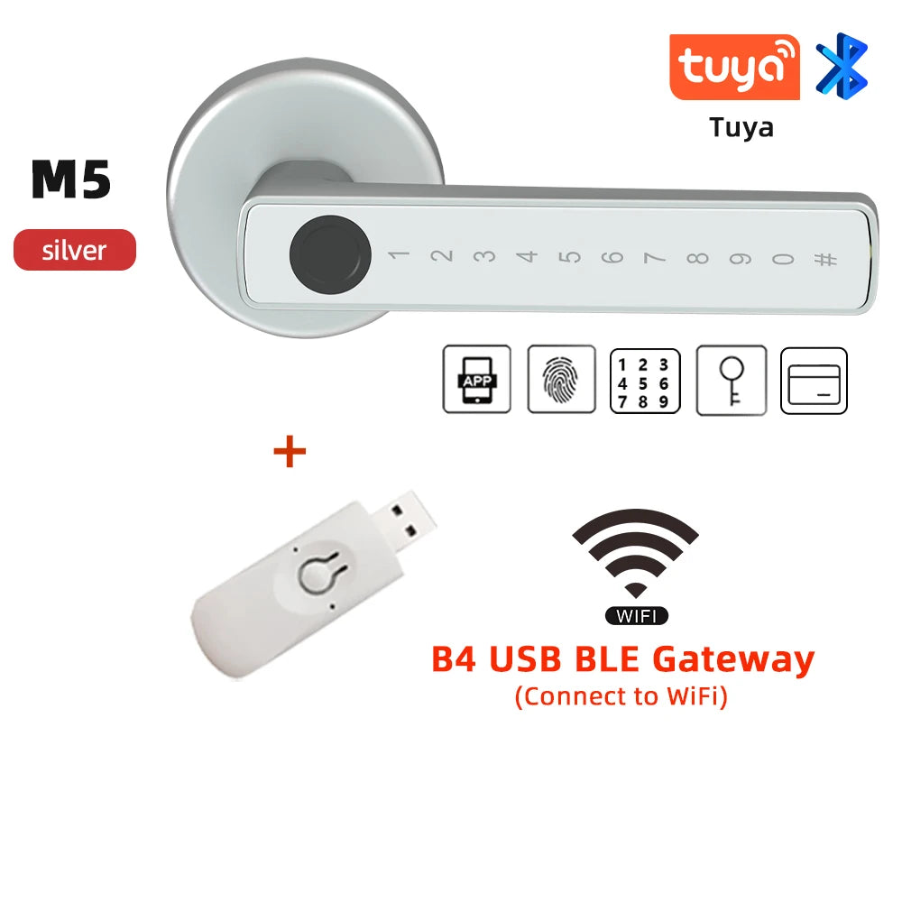 RAYKUBE Tuya Smart Fingerprint Door Lock – Model M5