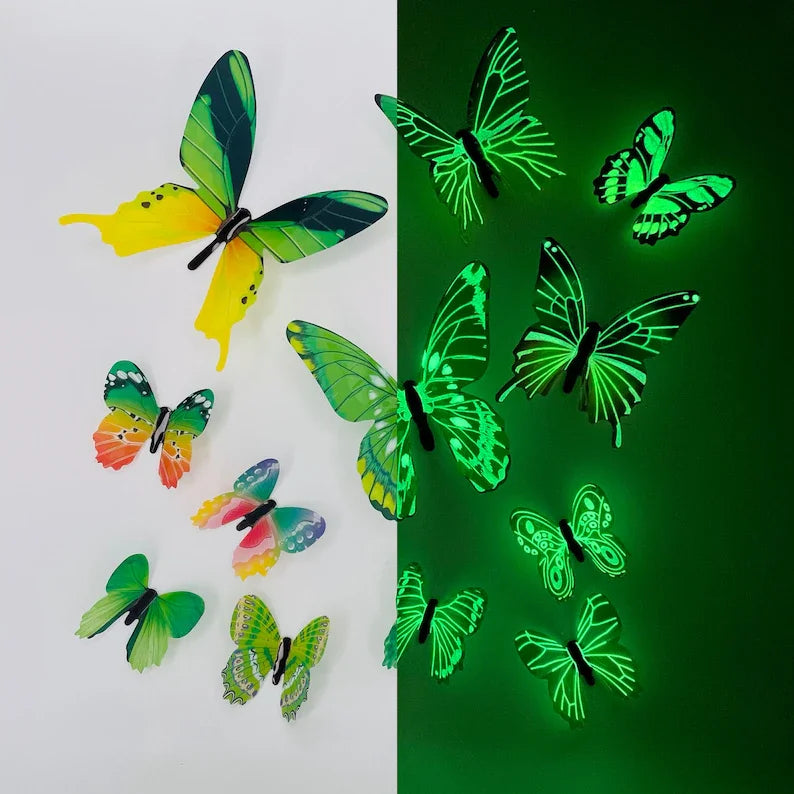 3D Shiny Butterfly Wall Decor