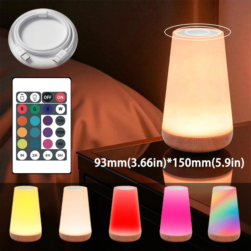 USB Rechargeable Portable RGB Night Lamp