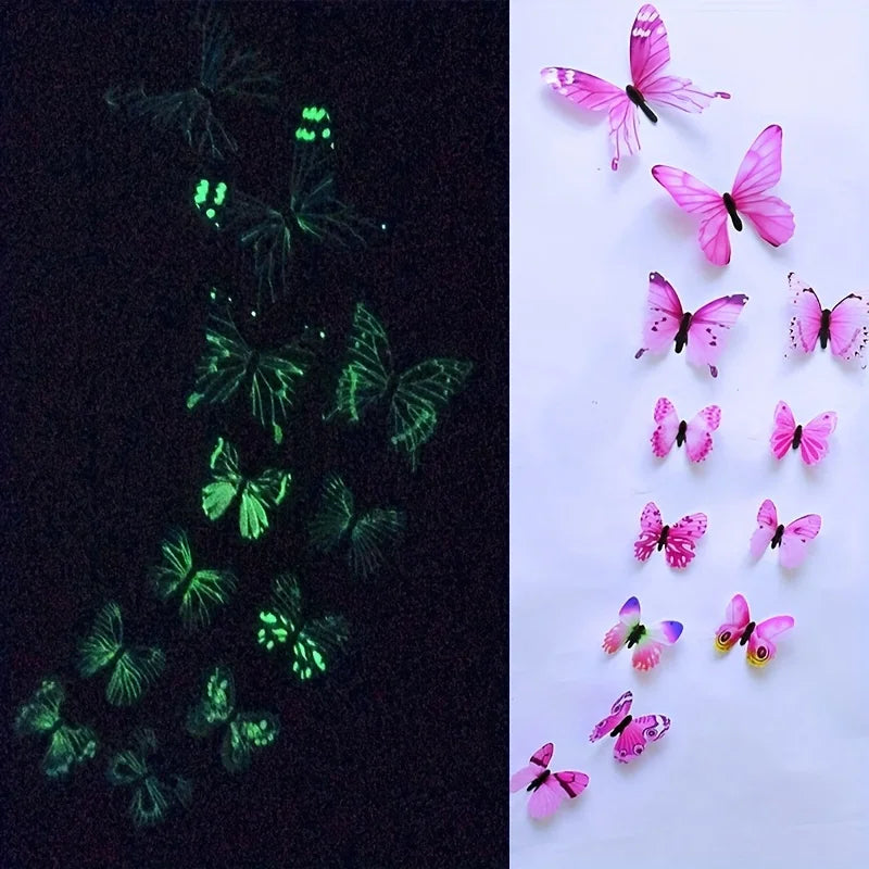 3D Shiny Butterfly Wall Decor