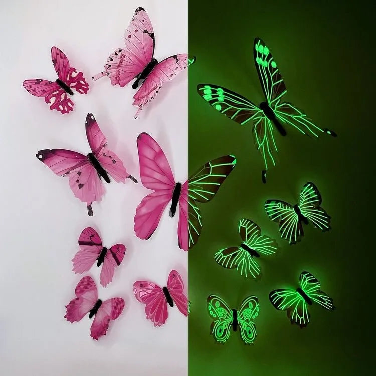 3D Shiny Butterfly Wall Decor