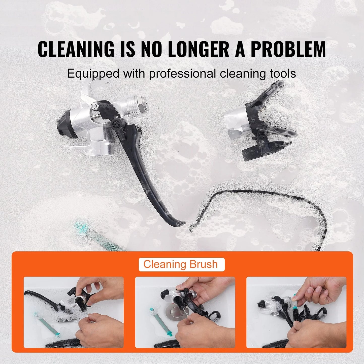 VEVOR Stand Airless Paint Sprayer, 3000PSI 750W Efficient Electric Airless Sprayer,For Home Interior and Exterior Furniture and Fences, Handheld Paint Sprayers, Fine and Even Painting Effect