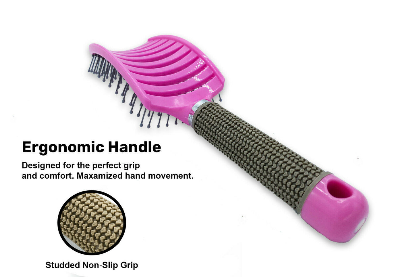 Anti Static Bending Nylon Women's Curly Hair Brush