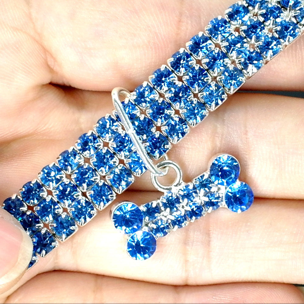 Bling Rhinestone Dog Collar Crystal Puppy Chihuahua Pet Dog Collars Leash