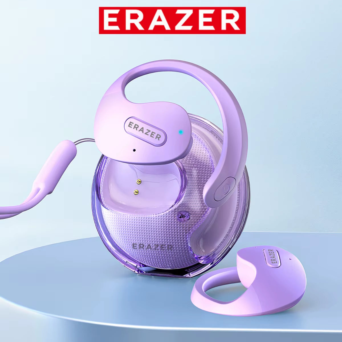ERAZER X15 TWS Wireless Earphone Earphone Bluetooth 5.4 Ear-Mounted Sports Waterproof Wireless Earphones with Lanyard
