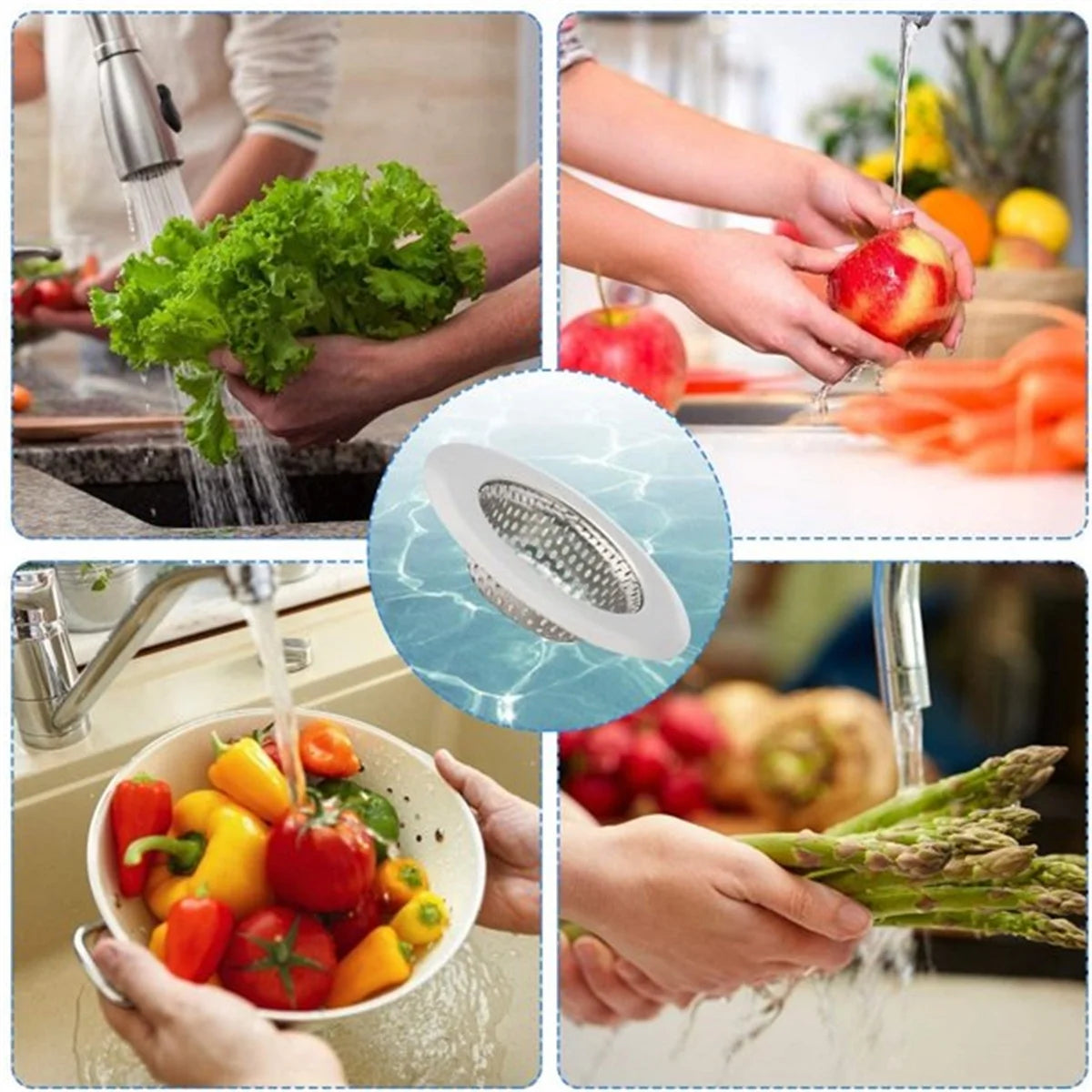 2Pcs Bathtub Drain Strainer, Small Wide Rim 1.57" Diameter , Stainless Steel Sink Drain Strainer,Drain Hair Catcher Perfect for Bathtub and Utility Sink Laundry Tub