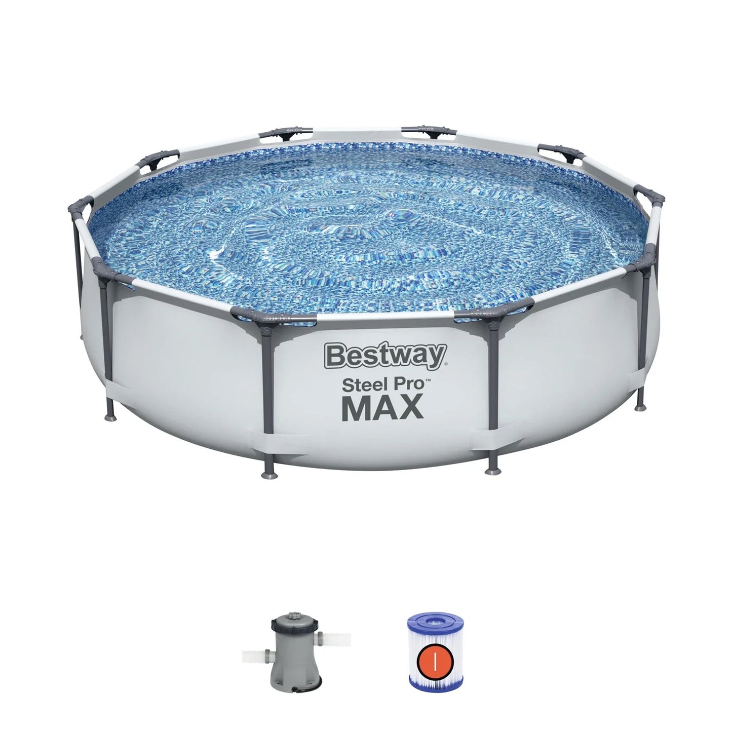 Steel Pro MAX 10' X 30" above Ground Pool Set Round