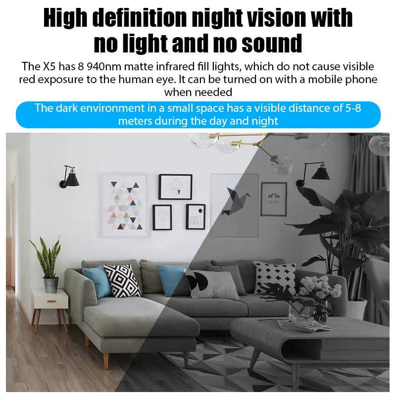 Mini 1080P HD Camera Wifi Wireless Night Vision Motion Detection Video Camera Home Security Camcorder Audio Video Recorder