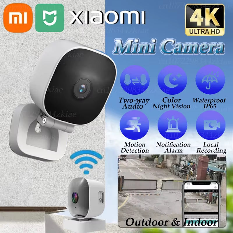 Xiaomi 4K Security Camera Full-Color Night Vision Wifi Monitor with 2-Way Audio IP65 Waterproof Motion Detect Surveillance