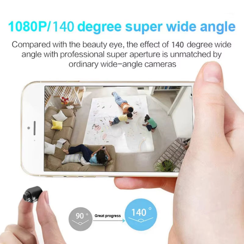 Mini 1080P HD Camera Wifi Wireless Night Vision Motion Detection Video Camera Home Security Camcorder Audio Video Recorder