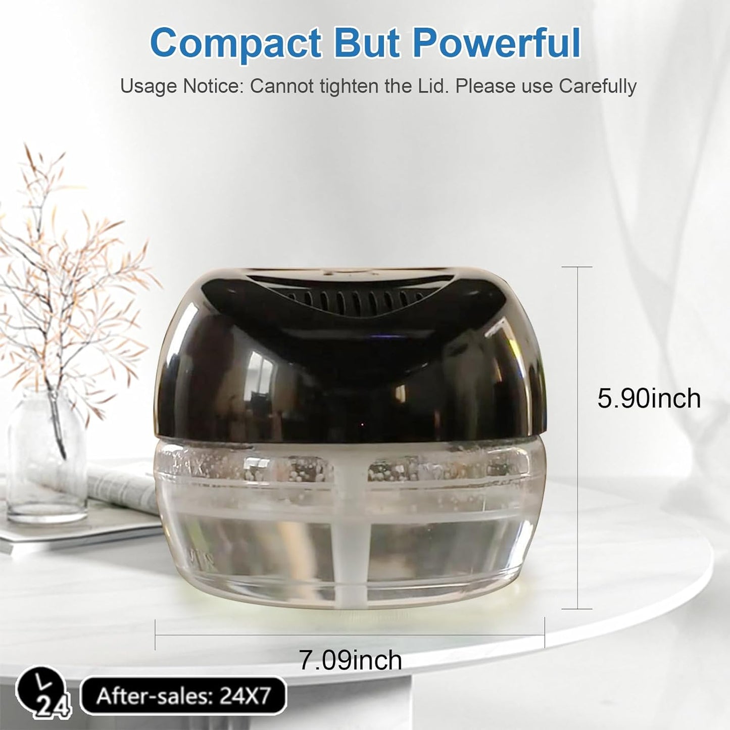 Purifier Air Washer, Air Fresher Aroma Diffuser for Home, Office, Air Purifier with Night Light (Black)