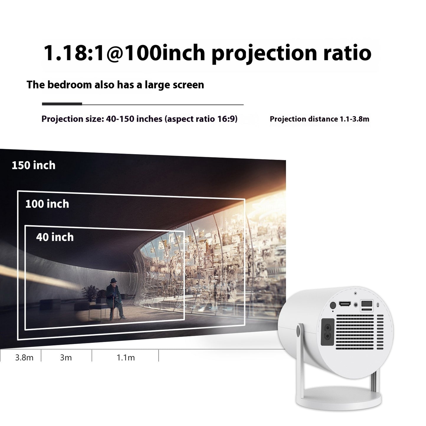 Compact Portable Projector for Home Use