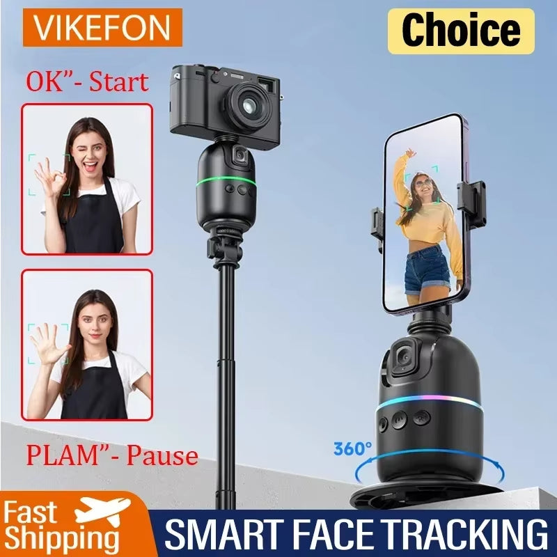 360° Smart Auto Face Tracking Gimbal Stabilizer Selfie Stick Tripod with Gesture Control for Camera Mobile Smartphone