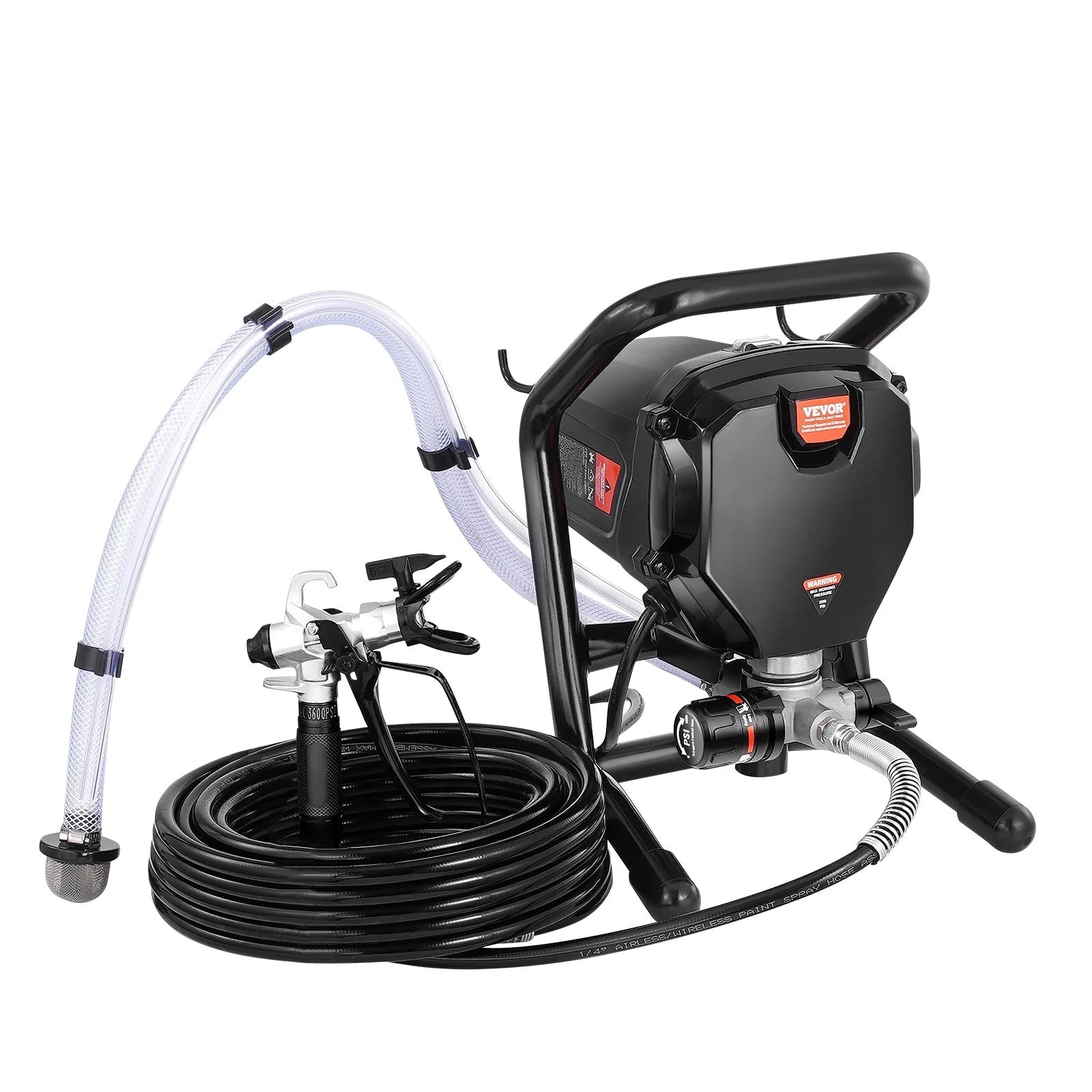 VEVOR Stand Airless Paint Sprayer, 3000PSI 750W Efficient Electric Airless Sprayer,For Home Interior and Exterior Furniture and Fences, Handheld Paint Sprayers, Fine and Even Painting Effect