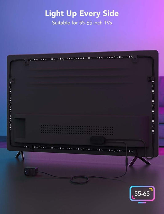 Govee TV LED Backlight, RGBIC TV Backlight for 55-75 Inch Tvs, Smart LED Lights