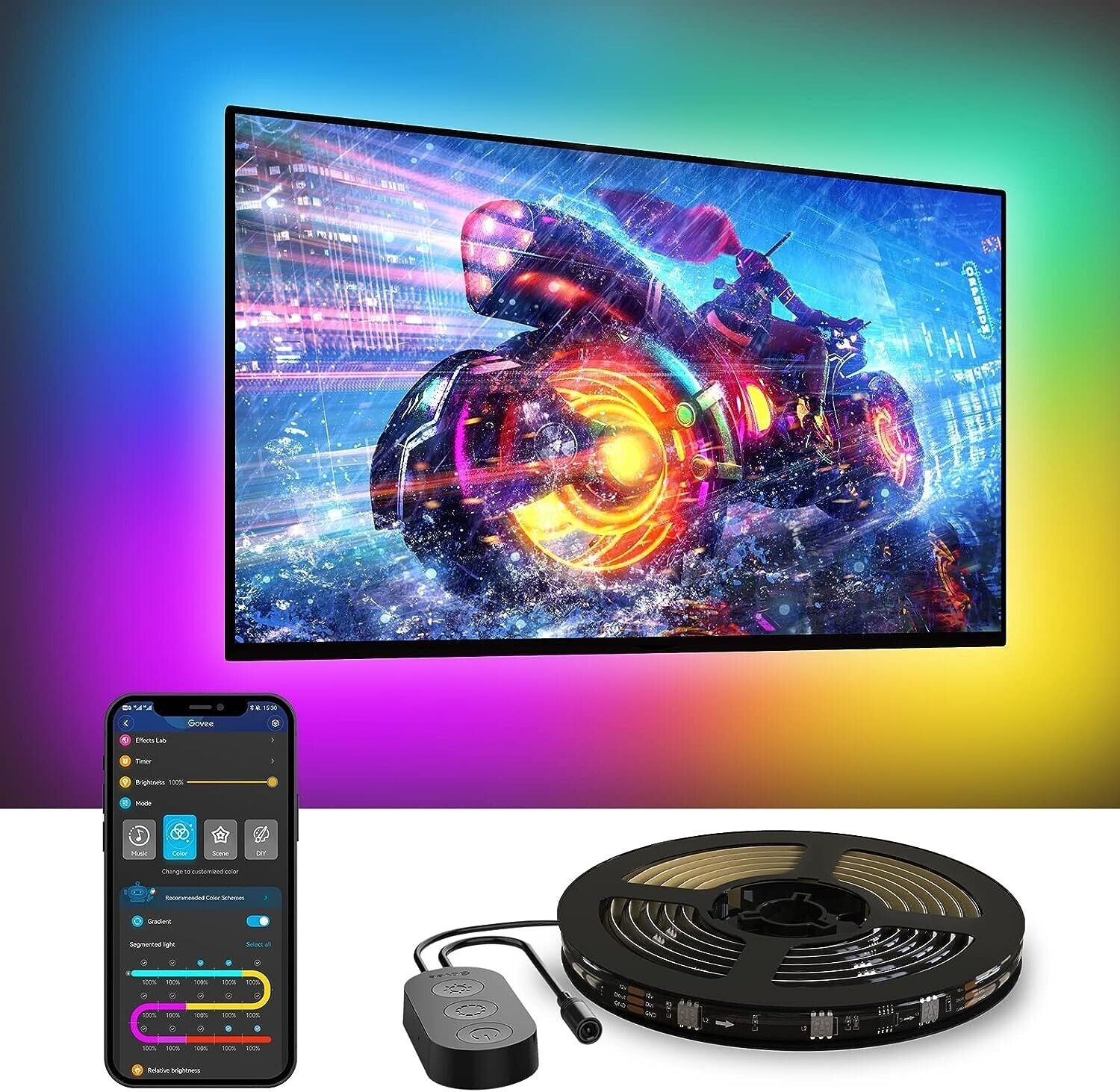 Govee TV LED Backlight, RGBIC TV Backlight for 55-75 Inch Tvs, Smart LED Lights