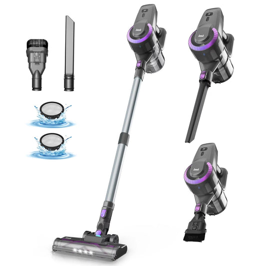 Cordless Vacuum Cleaner, 6-In-1 Stick Vacuum 20Kpa Lightweight for Hard Floor Carpet Pet Hair N370 Purple