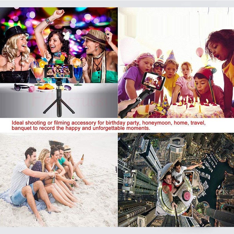 Mobile Tripod Selfie Stick with Built-in Bluetooth