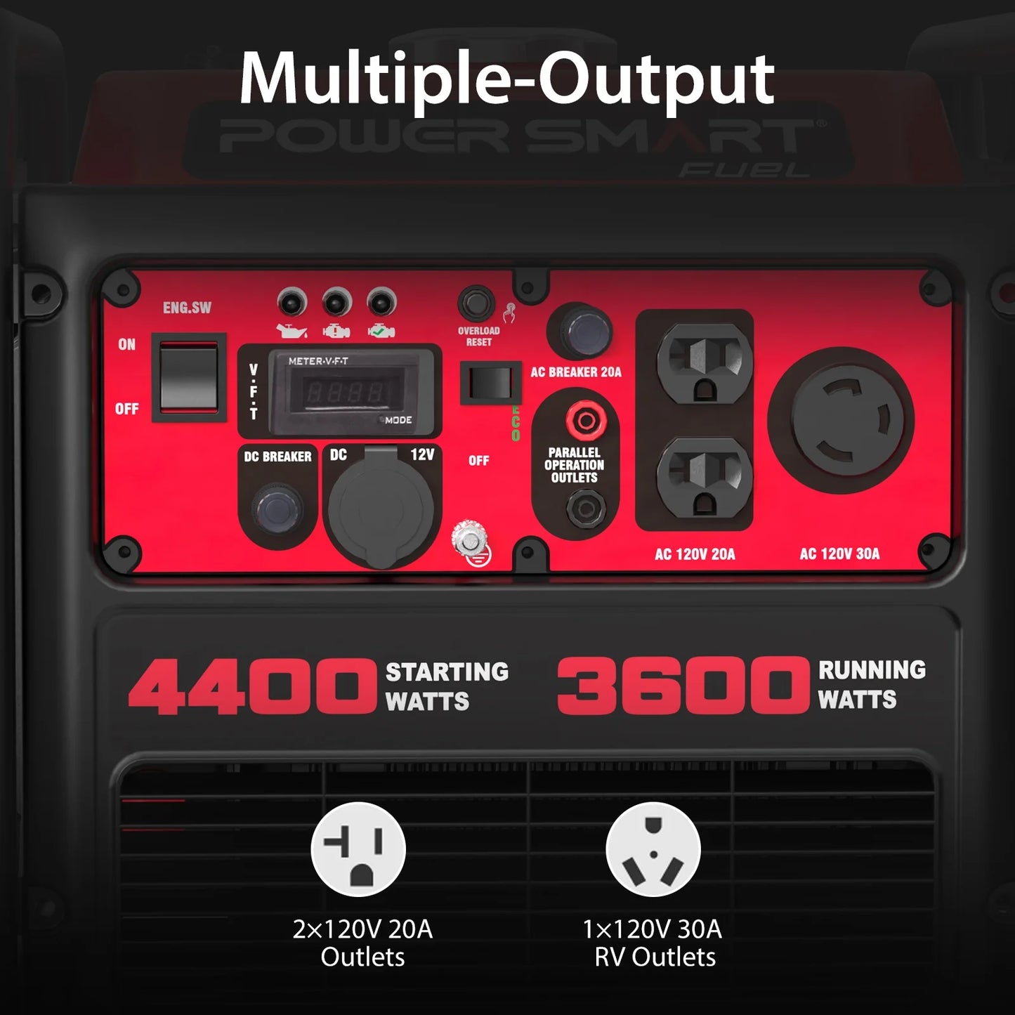 4400-Watt Gas Powered Inverter Generator for Outdoor and Home Use, EPA Compliant