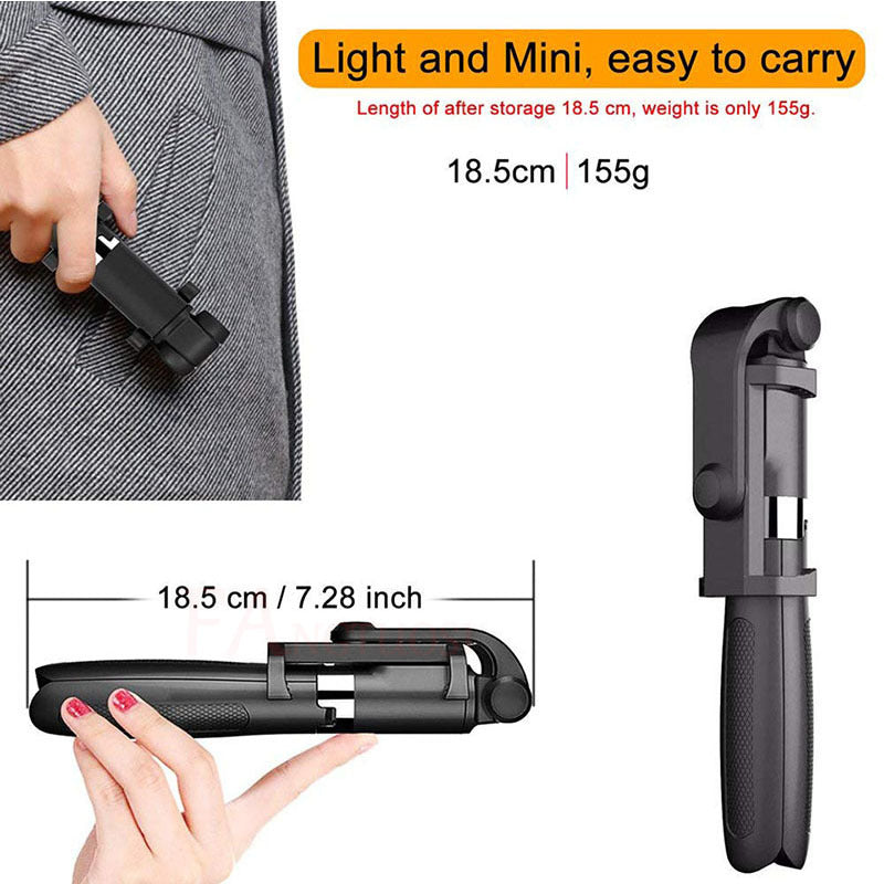 Mobile Tripod Selfie Stick with Built-in Bluetooth