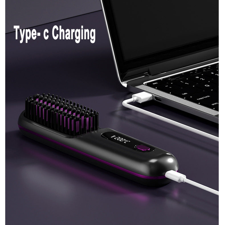 Wireless Hair Straightener and Straightening Comb