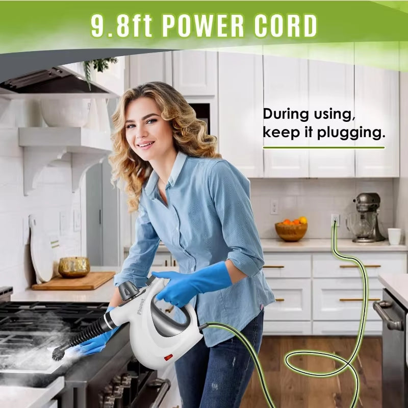 Pressure Handheld Multi Surface Natural Steam Cleaner, Household Multifunctional Steamer for Floor Cleaning