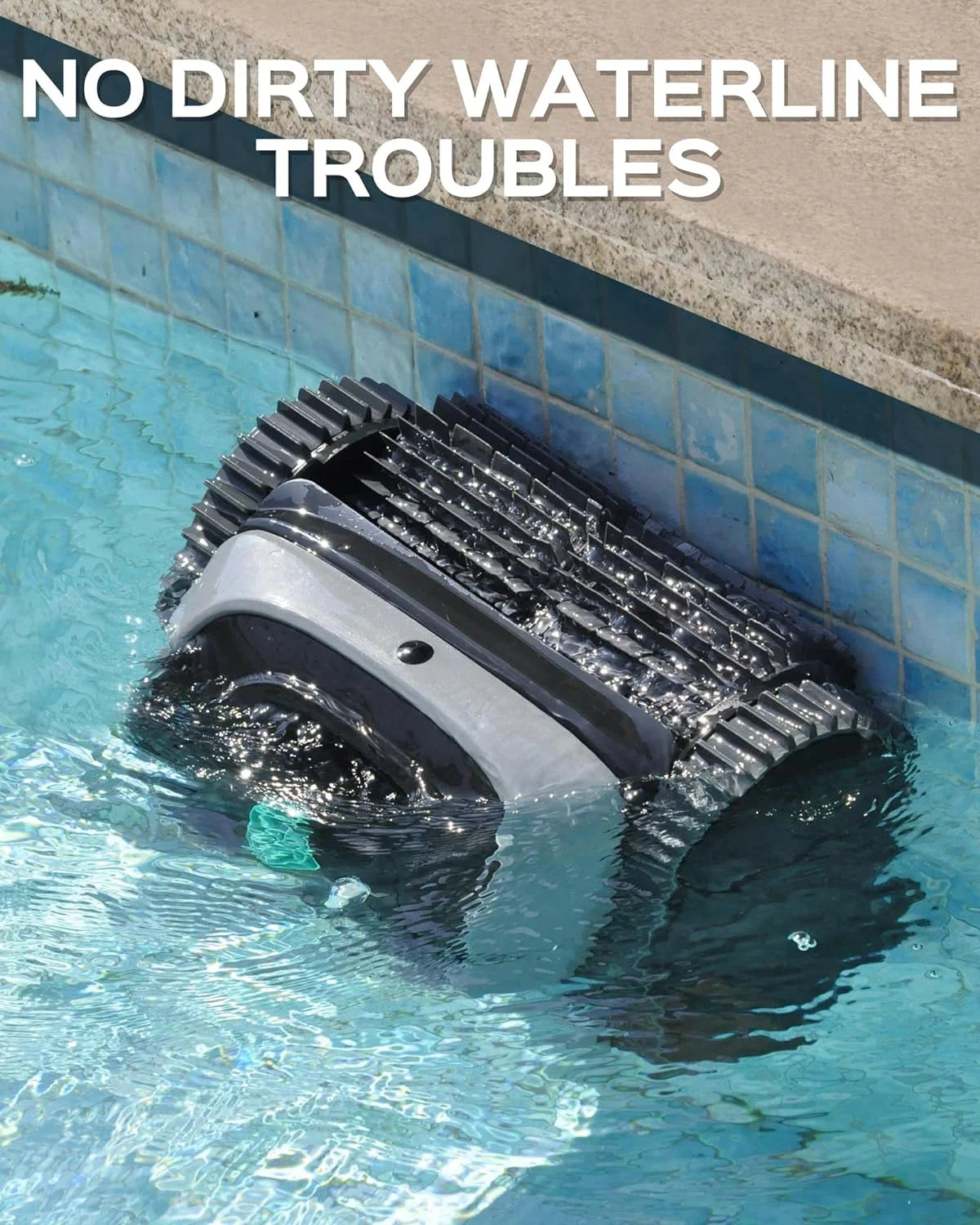 (2025 Upgrade)  Cordless Robotic Pool Vacuum, Robotic Pool Cleaner with Wall Climbing, Upgraded Triple-Motor, 150Mins Runtime for Inground Pools up to 1615 Sq.Ft