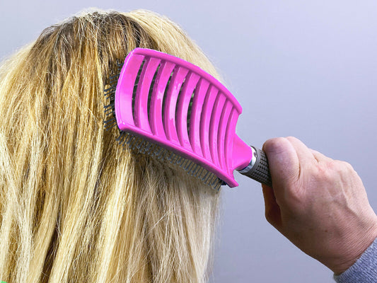 Anti Static Bending Nylon Women's Curly Hair Brush