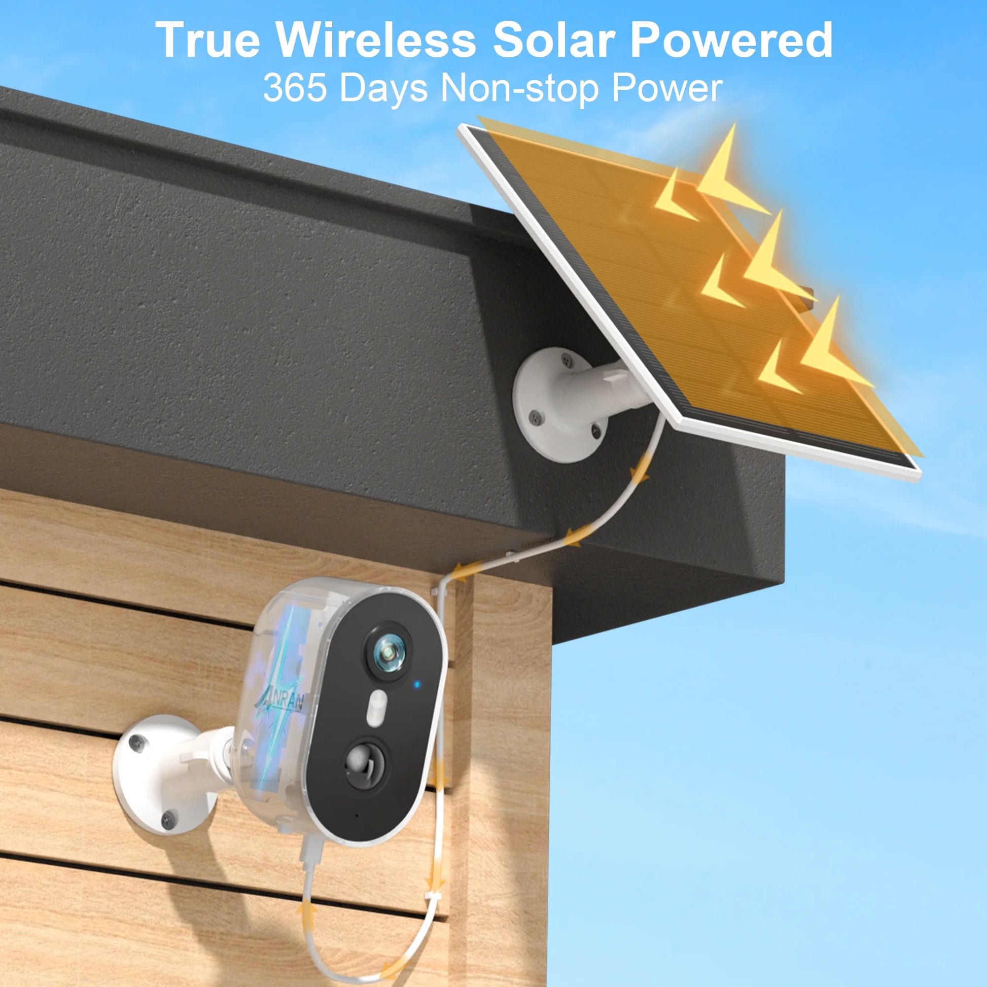 2K Wireless Outdoor Solar Security Camera with Spotlight, Waterproof PIR Detection, 2.4Ghz Wi-Fi, Rechargeable Battery Powered Home Surveillance Camera with Color Night Vision, 2-Way Audio