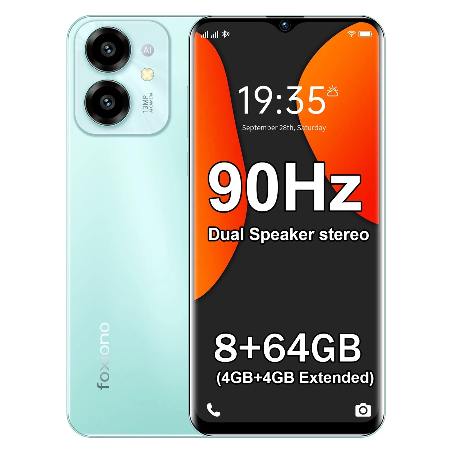 A22 Unlocked Smartphone, Android 14, 8GB RAM + 64GB Storage, Dual SIM, Fast Processor, 4000Mah Battery – Affordable & Reliable,Green