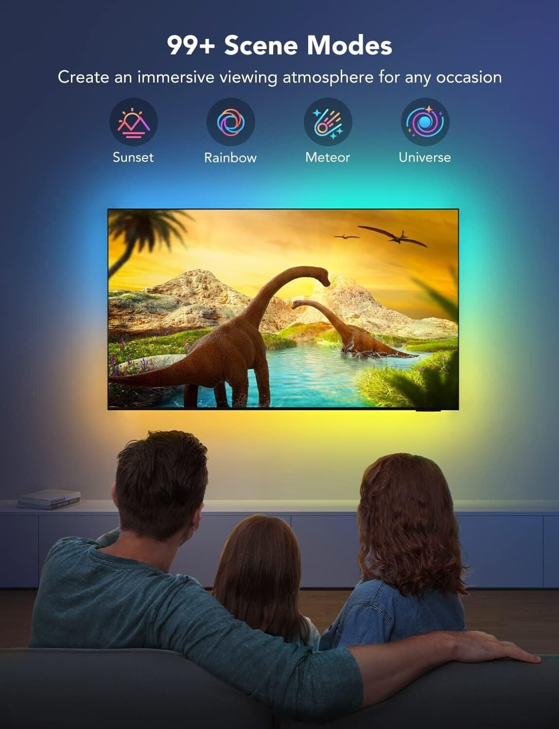 Govee TV LED Backlight, RGBIC TV Backlight for 55-75 Inch Tvs, Smart LED Lights
