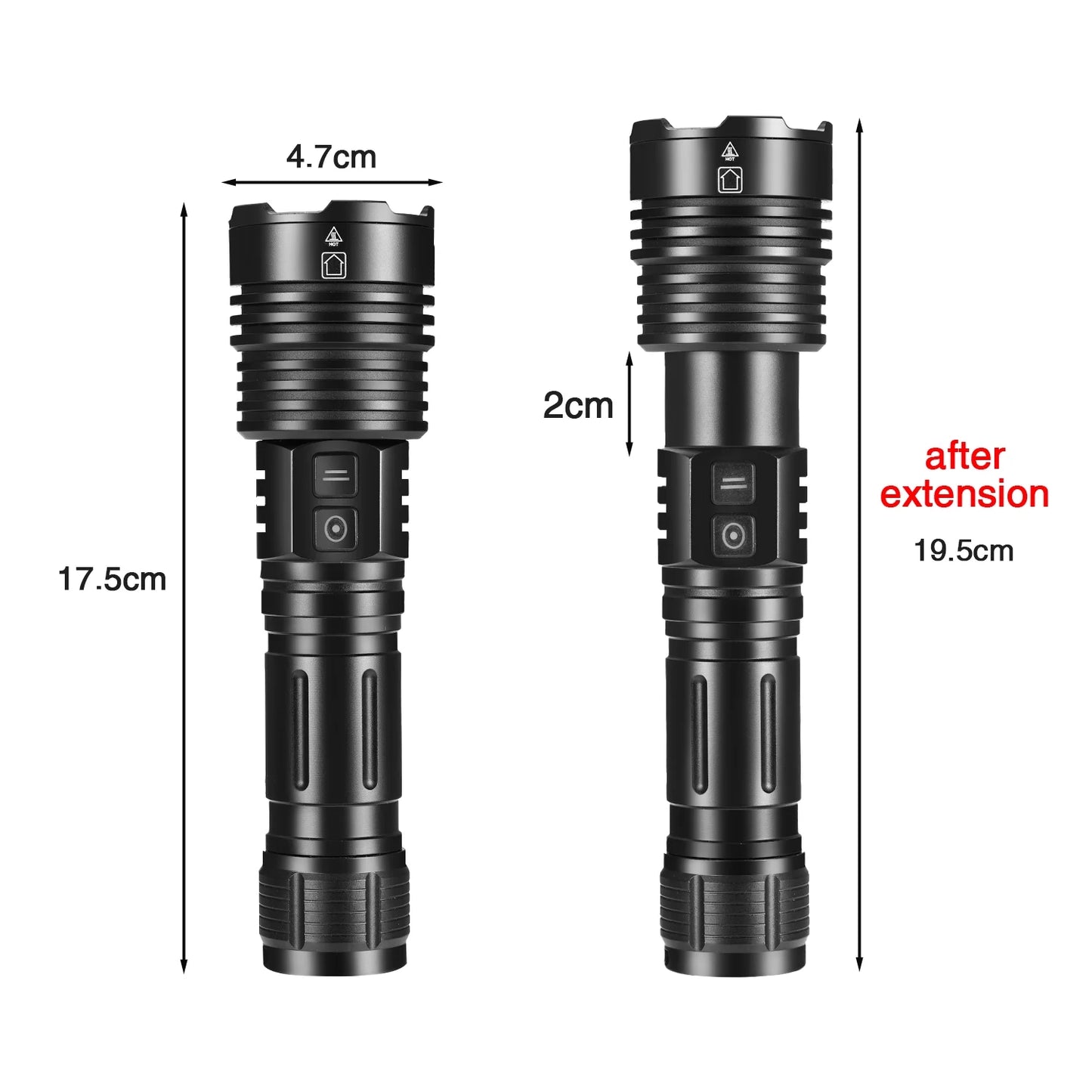 Rechargeable Flashlight High Lumens,  Super Bright LED Flashlight with 6 Modes, Zoomable LED Waterproof Handheld Flashlight for Emergencies, Camping, Home
