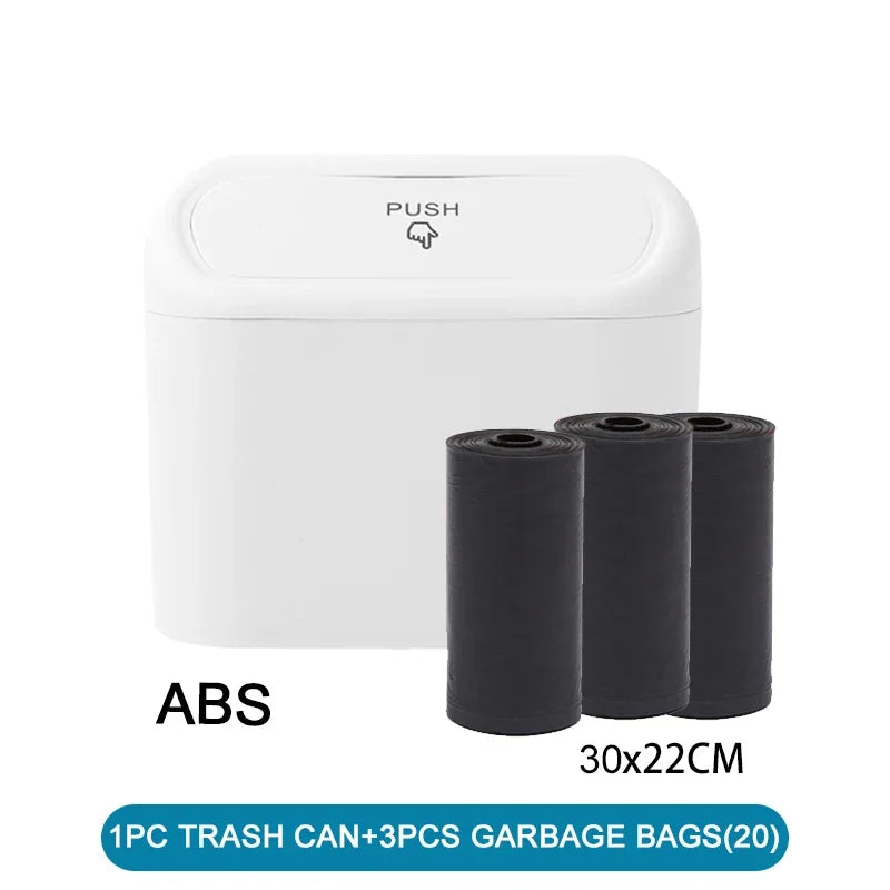Mini Waterproof Car Trash Can (with Lid)