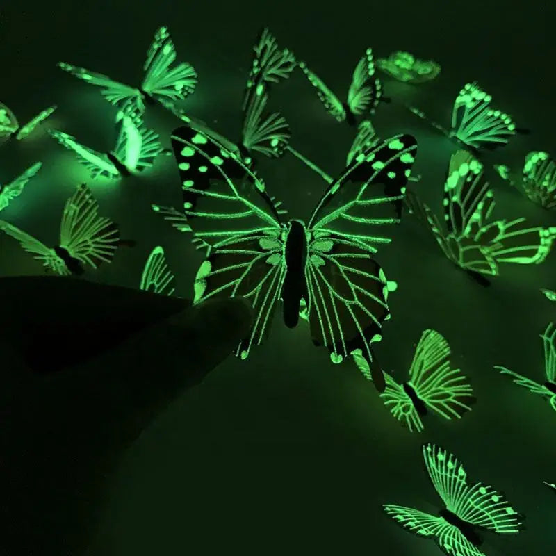 3D Shiny Butterfly Wall Decor